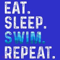 Eat Sleep Swim Repeat Funny Swimmer Swimming Player Graphic Gift Sweatshirt thumb 3