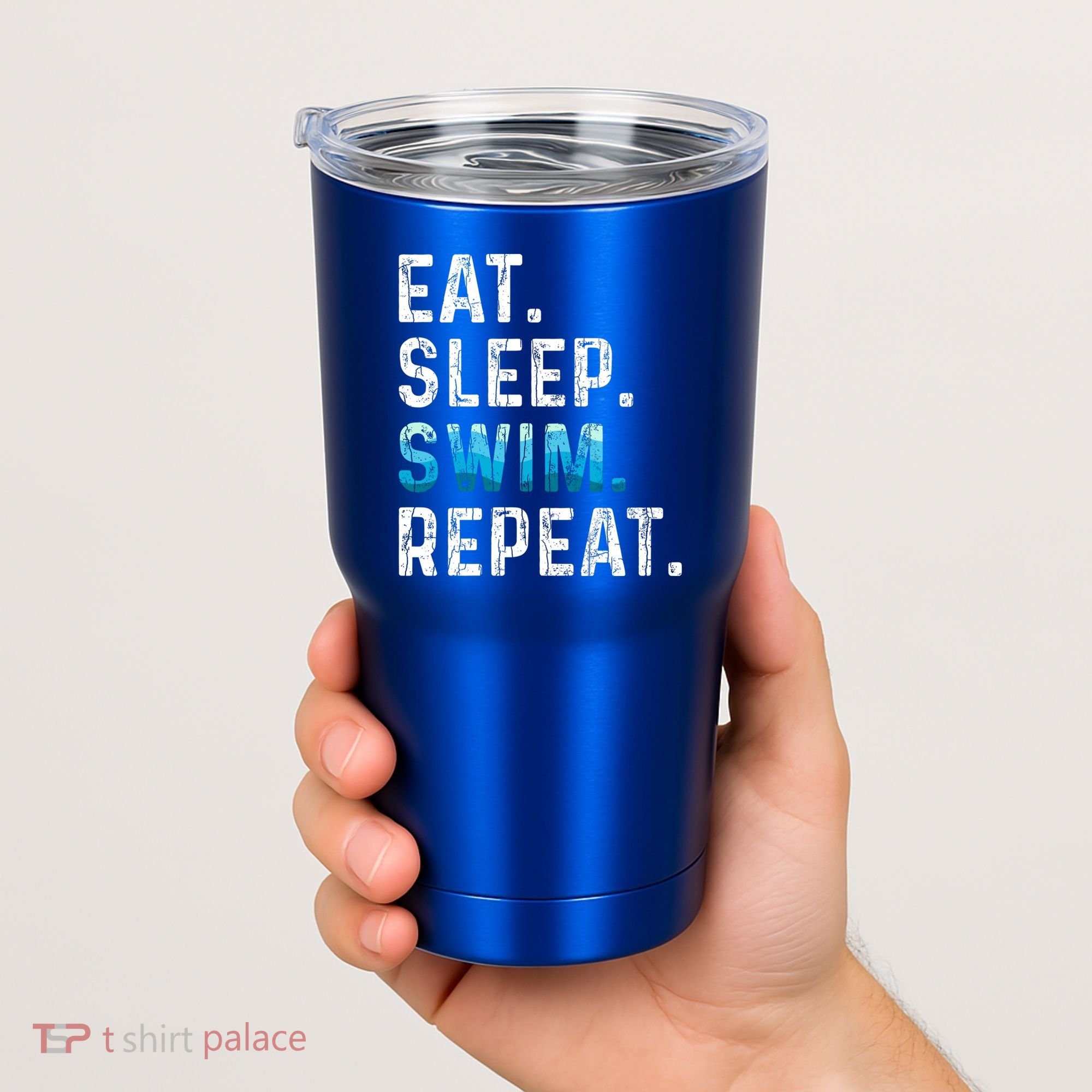 Eat Sleep Swim Repeat Funny Swimmer Swimming Player Graphic Gift Tumbler