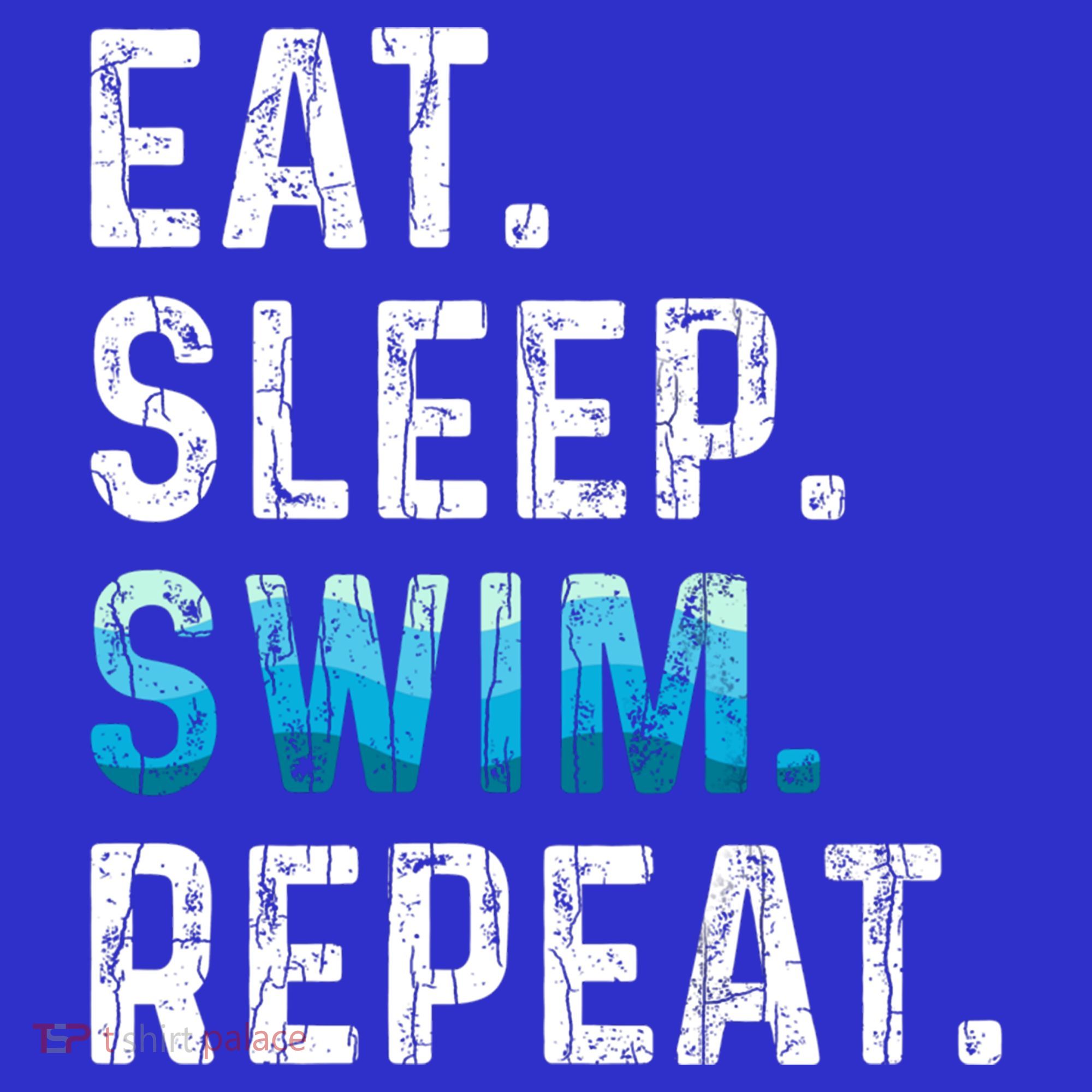 Eat Sleep Swim Repeat Funny Swimmer Swimming Player Graphic Gift Mousepad