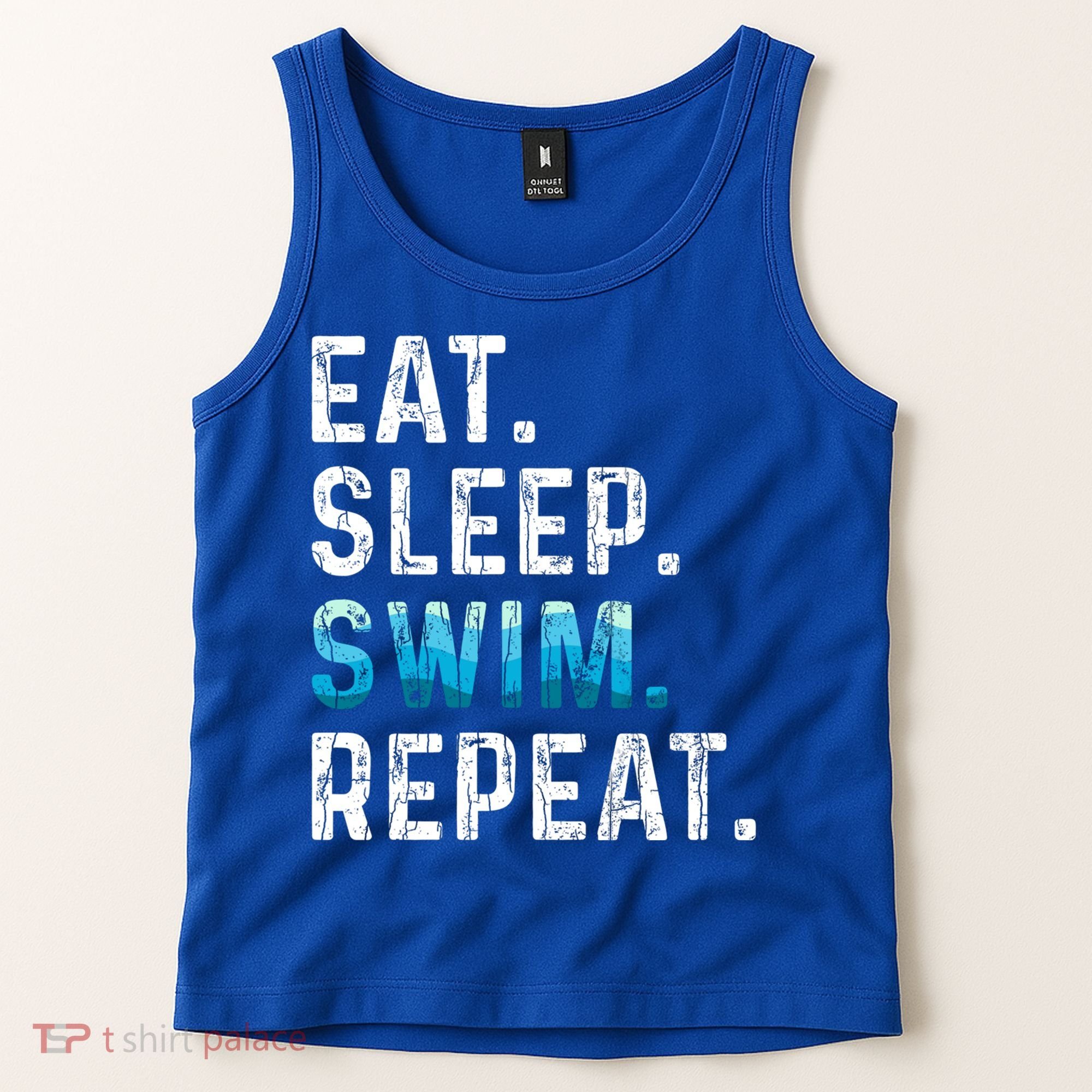 Eat Sleep Swim Repeat Funny Swimmer Swimming Player Graphic Gift Tank Top