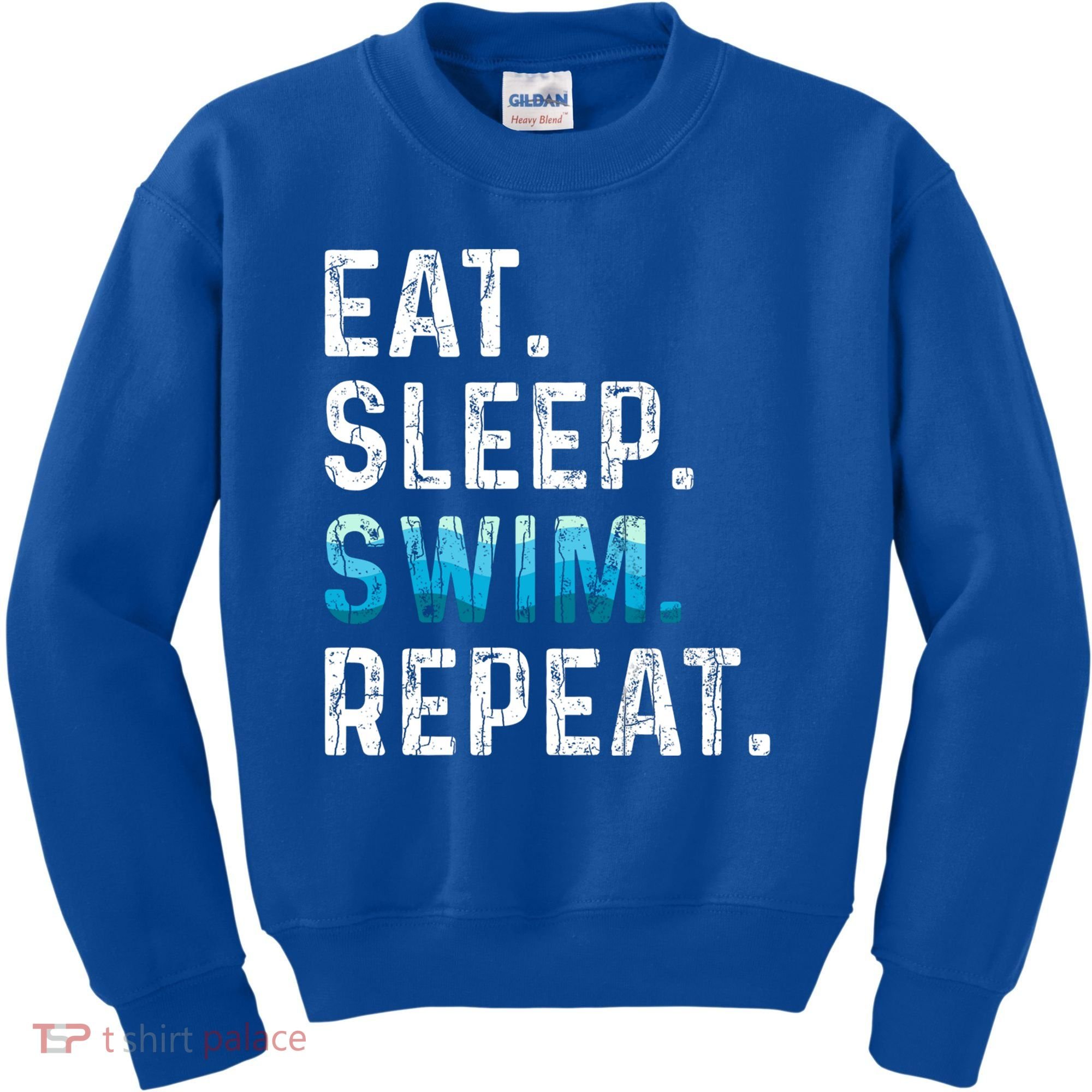 Eat Sleep Swim Repeat Funny Swimmer Swimming Player Graphic Gift Kids Sweatshirt