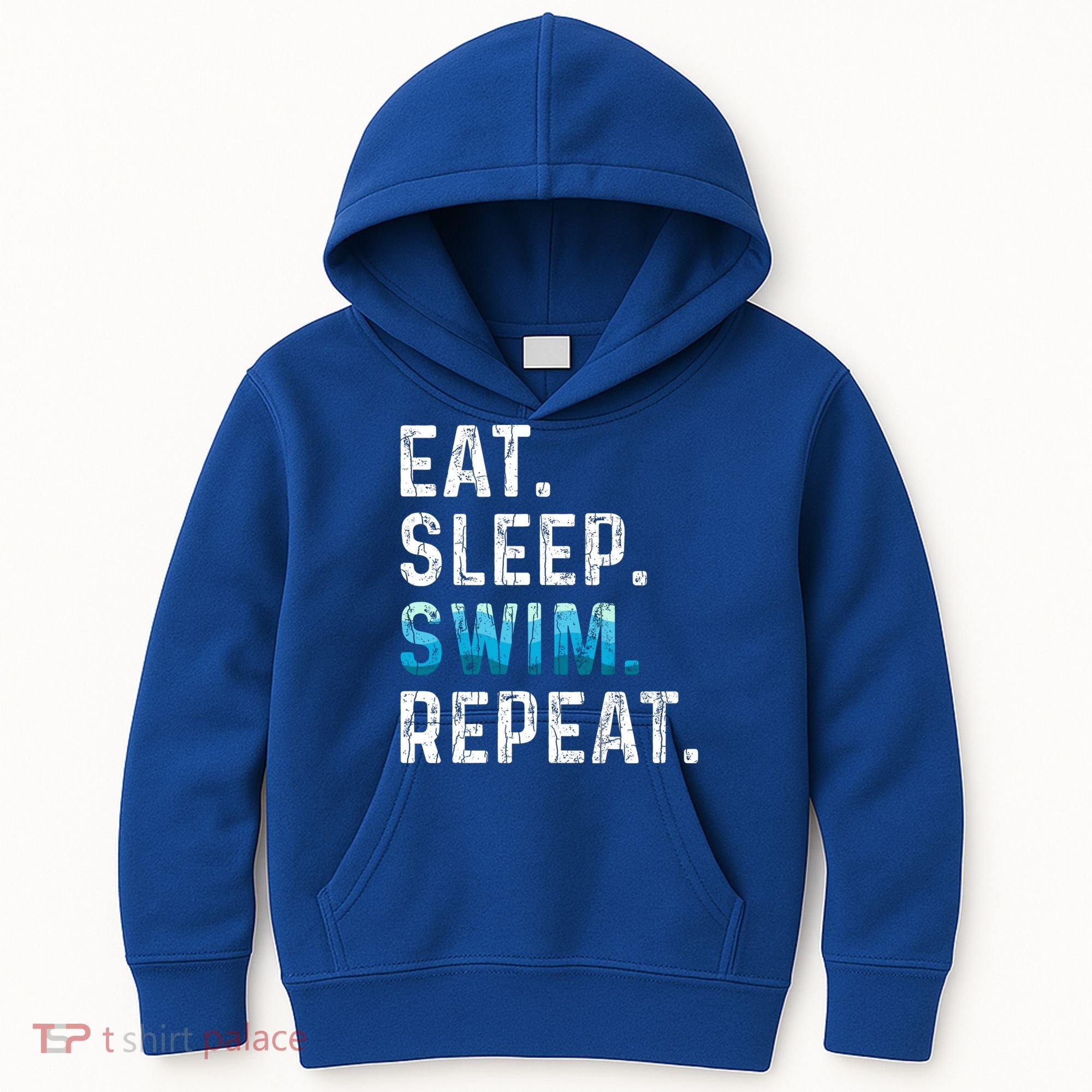 Eat Sleep Swim Repeat Funny Swimmer Swimming Player Graphic Gift Kids Hoodie