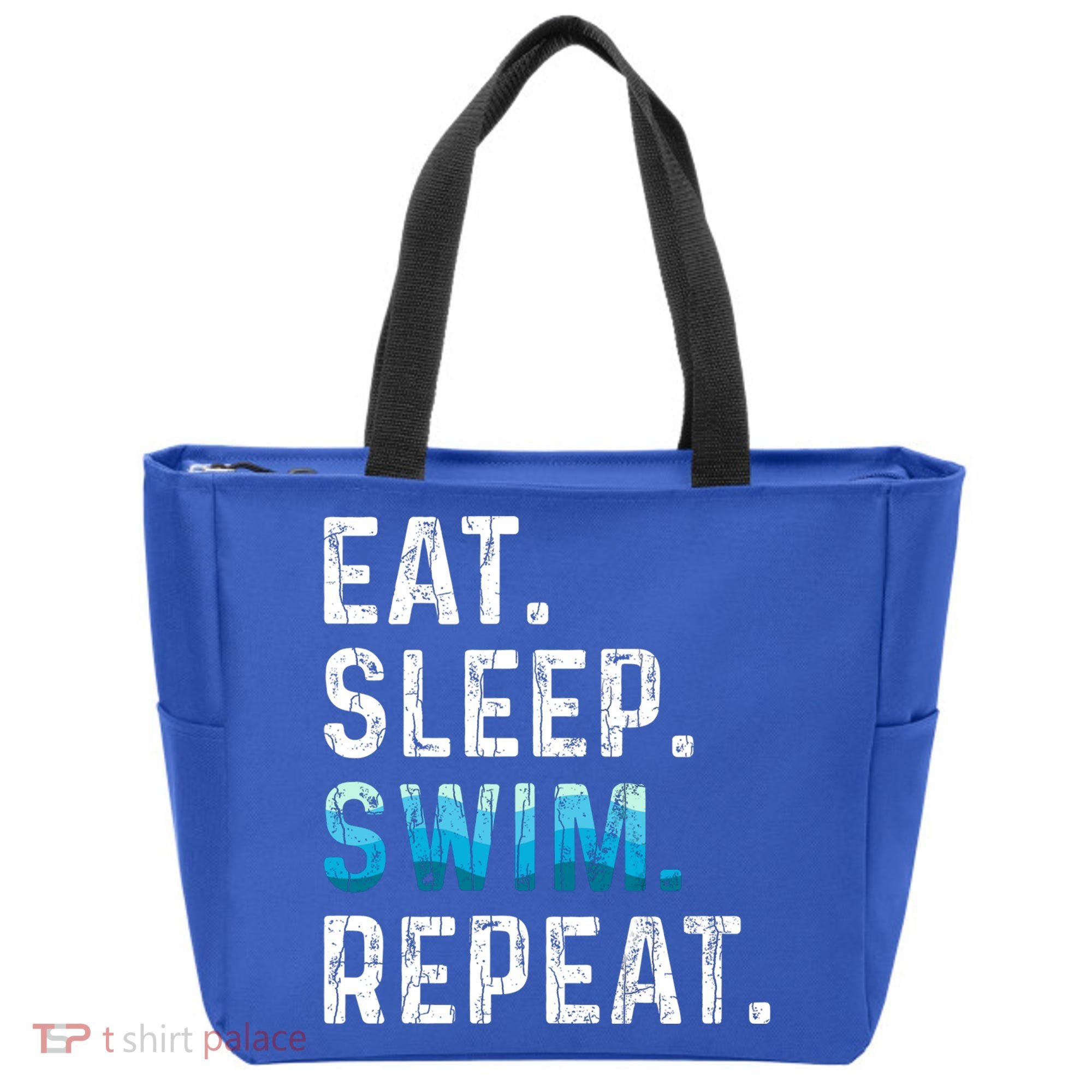 Eat Sleep Swim Repeat Funny Swimmer Swimming Player Graphic Gift Tote Bag