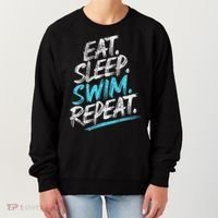 Eat Sleep Swim Repeat Swimming Women's Sweatshirt thumb 0