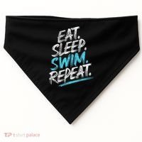 Eat Sleep Swim Repeat Swimming USA-Made Doggie Bandana thumb 0