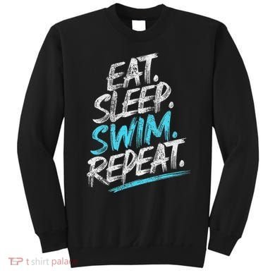 Eat Sleep Swim Repeat Swimming Sweatshirt