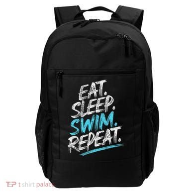 Eat Sleep Swim Repeat Swimming Backpack