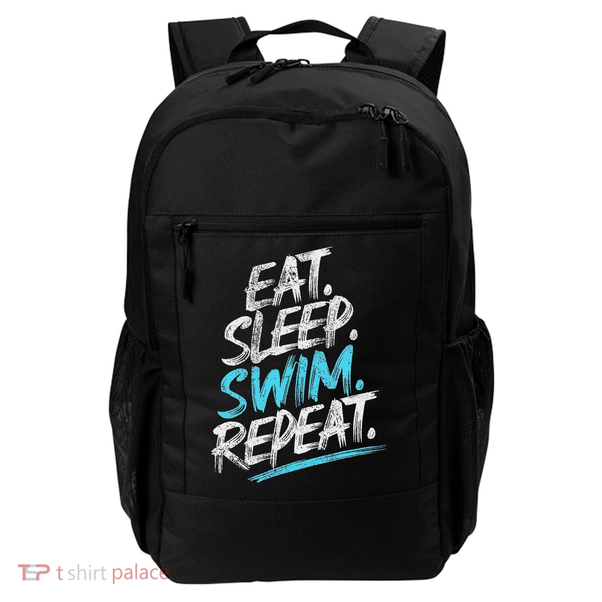 Eat Sleep Swim Repeat Swimming Backpack