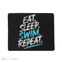 Eat Sleep Swim Repeat Swimming Mousepad thumb 0