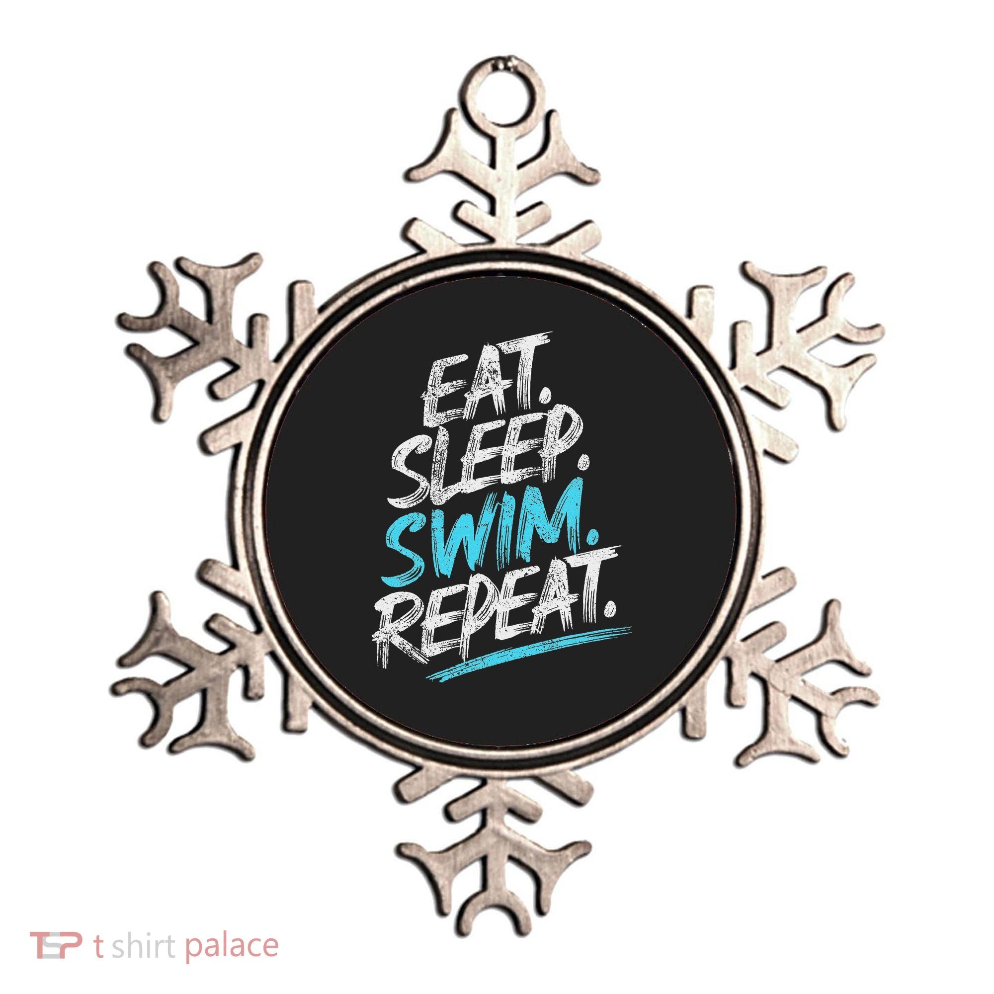 Eat Sleep Swim Repeat Swimming Ornament
