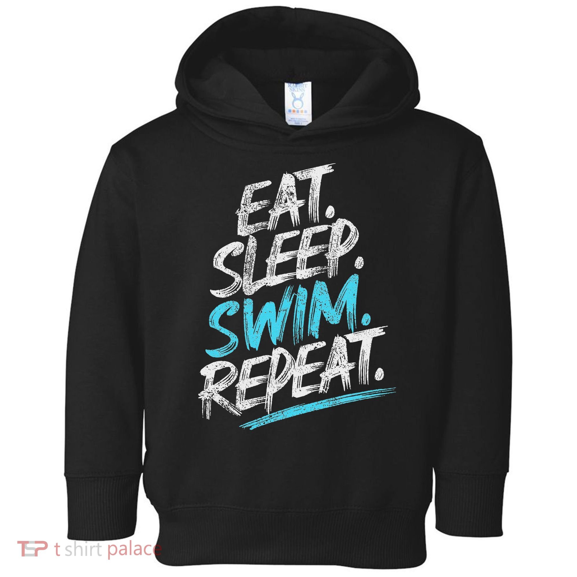 Eat Sleep Swim Repeat Swimming Toddler Hoodie