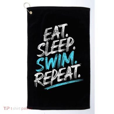 Eat Sleep Swim Repeat Swimming Golf Towel