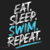 Eat Sleep Swim Repeat Swimming Golf Towel thumb 3