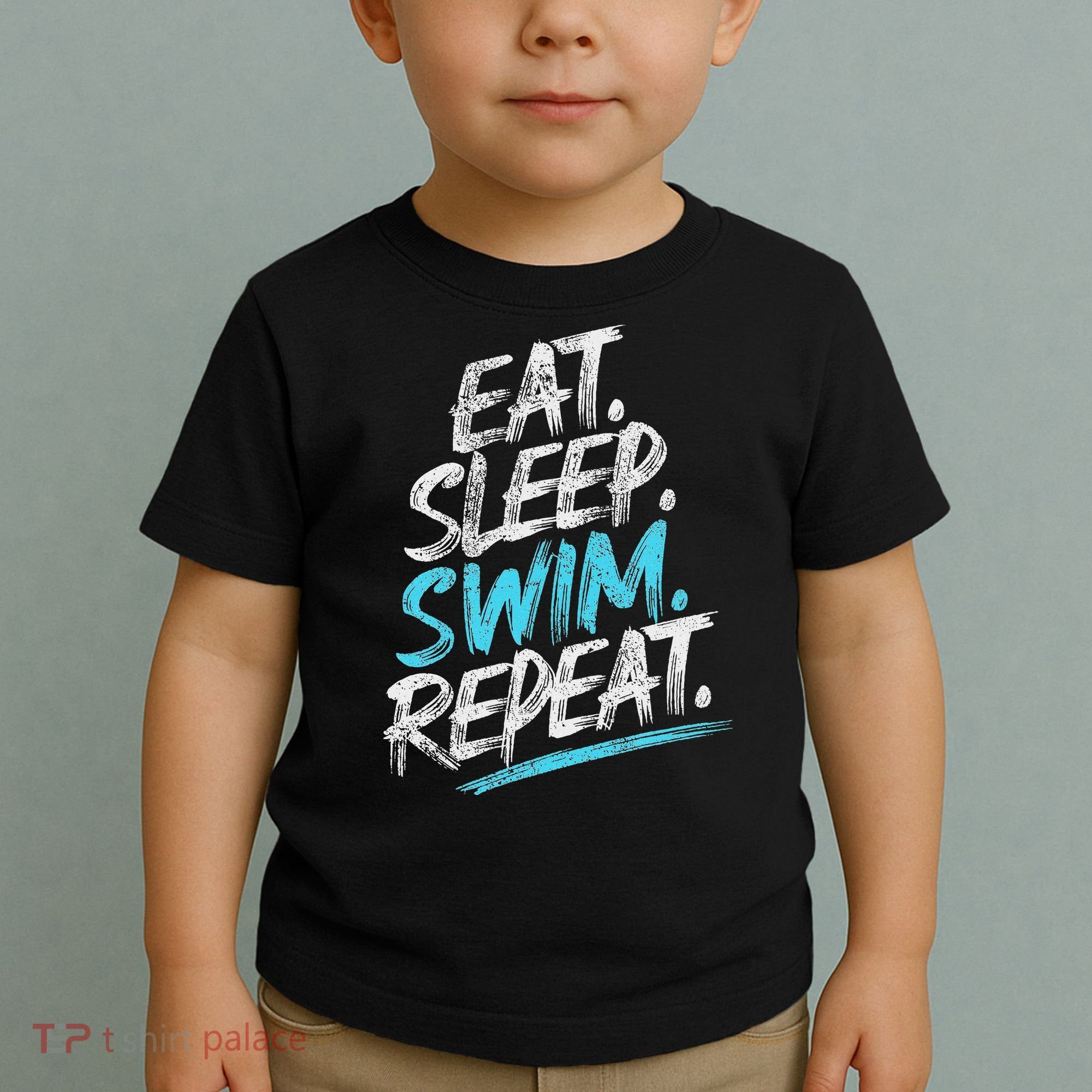 Eat Sleep Swim Repeat Swimming Toddler T-Shirt