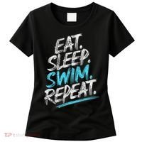 Eat Sleep Swim Repeat Swimming Women's T-Shirt thumb 0