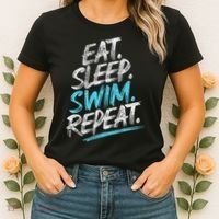 Eat Sleep Swim Repeat Swimming Women's T-Shirt thumb 2