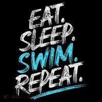 Eat Sleep Swim Repeat Swimming Kids Long Sleeve Shirt thumb 2