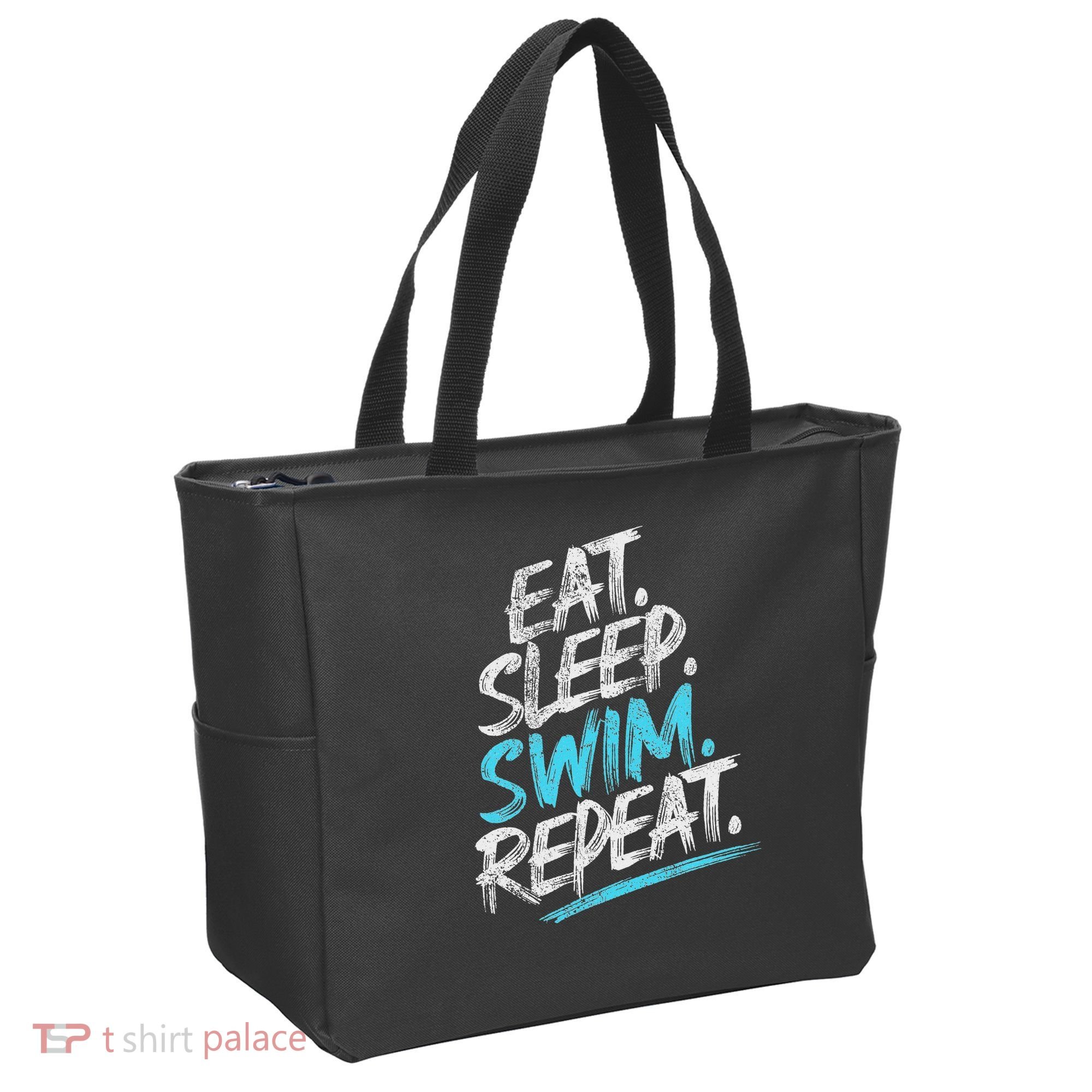 Eat Sleep Swim Repeat Swimming Tote Bag