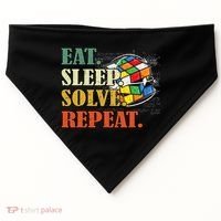 Eat Sleep Solve Repeat Math Speed Cubing Puzzle Lover Cube USA-Made Doggie Bandana thumb 0