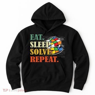 Eat Sleep Solve Repeat Math Speed Cubing Puzzle Lover Cube Hoodie