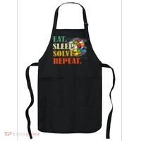 Eat Sleep Solve Repeat Math Speed Cubing Puzzle Lover Cube Apron thumb 0