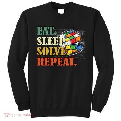 Eat Sleep Solve Repeat Math Speed Cubing Puzzle Lover Cube Sweatshirt