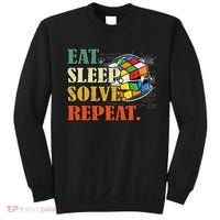 Eat Sleep Solve Repeat Math Speed Cubing Puzzle Lover Cube Sweatshirt thumb 0