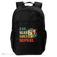 Eat Sleep Solve Repeat Math Speed Cubing Puzzle Lover Cube Backpack thumb 0