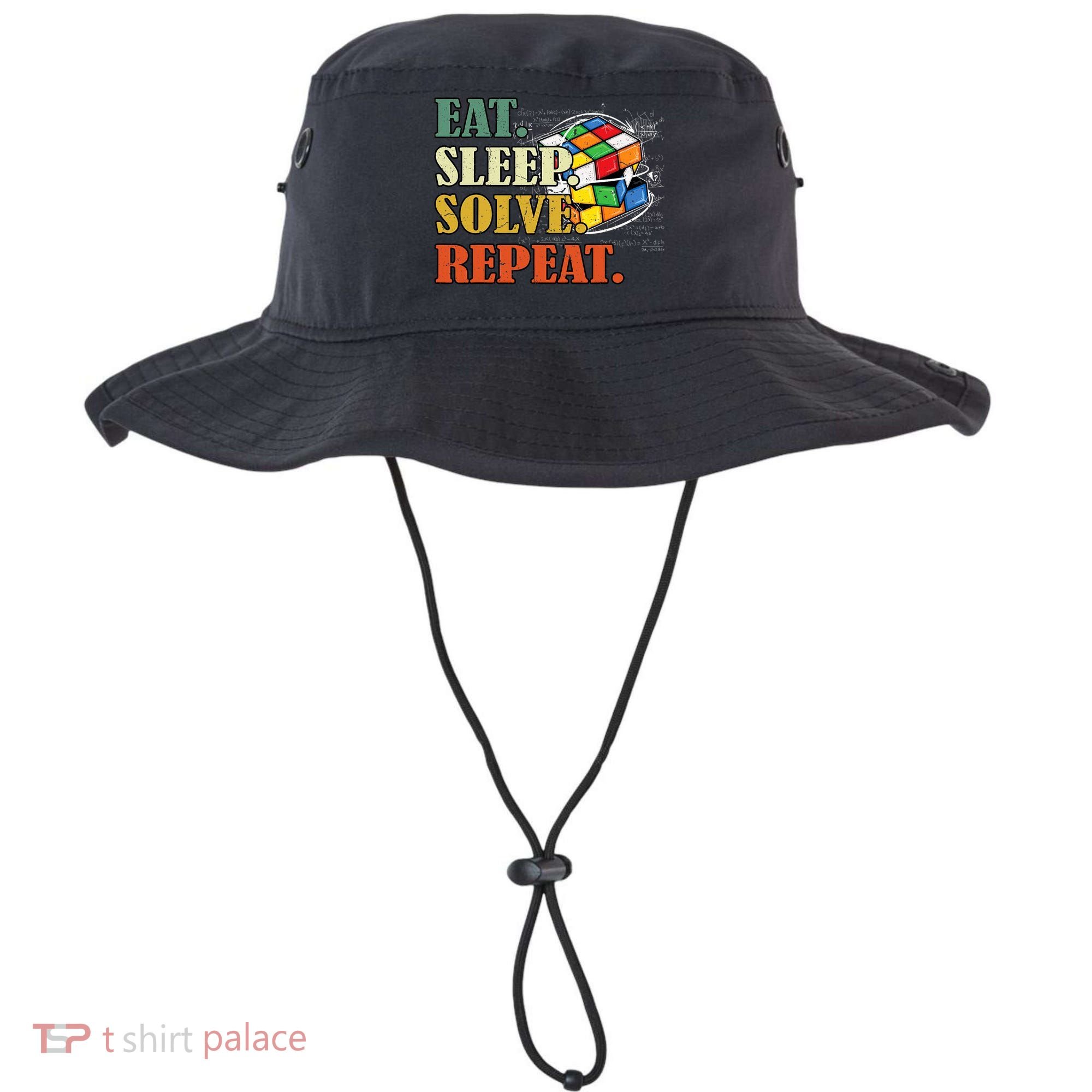 Eat Sleep Solve Repeat Math Speed Cubing Puzzle Lover Cube Bucket Hat