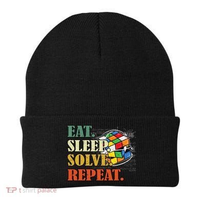 Eat Sleep Solve Repeat Math Speed Cubing Puzzle Lover Cube Beanie