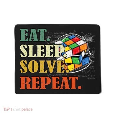 Eat Sleep Solve Repeat Math Speed Cubing Puzzle Lover Cube Mousepad