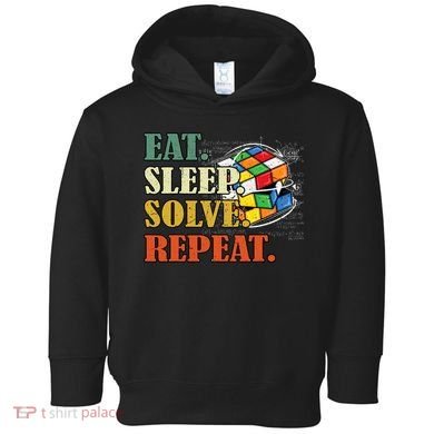 Eat Sleep Solve Repeat Math Speed Cubing Puzzle Lover Cube Toddler Hoodie