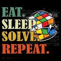Eat Sleep Solve Repeat Math Speed Cubing Puzzle Lover Cube Toddler Hoodie thumb 2