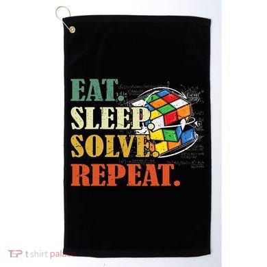 Eat Sleep Solve Repeat Math Speed Cubing Puzzle Lover Cube Golf Towel