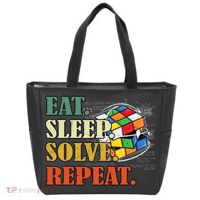 Eat Sleep Solve Repeat Math Speed Cubing Puzzle Lover Cube Bag