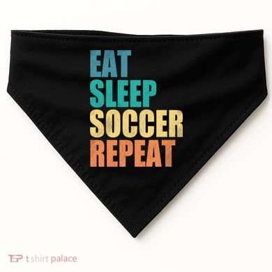 Eat Sleep Soccer Repeat USA-Made Doggie Bandana