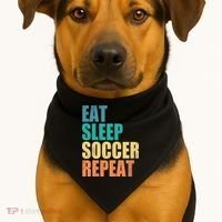 Eat Sleep Soccer Repeat USA-Made Doggie Bandana thumb 1