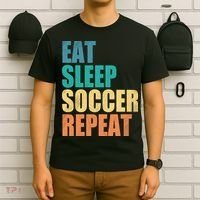 Eat Sleep Soccer Repeat T-Shirt thumb 6