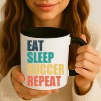 Eat Sleep Soccer Repeat Coffee Mug thumb 3