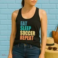 Eat Sleep Soccer Repeat Women's Tank Top thumb 2