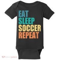 Eat Sleep Soccer Repeat Baby Bodysuit thumb 0