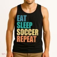 Eat Sleep Soccer Repeat Tank Top thumb 3