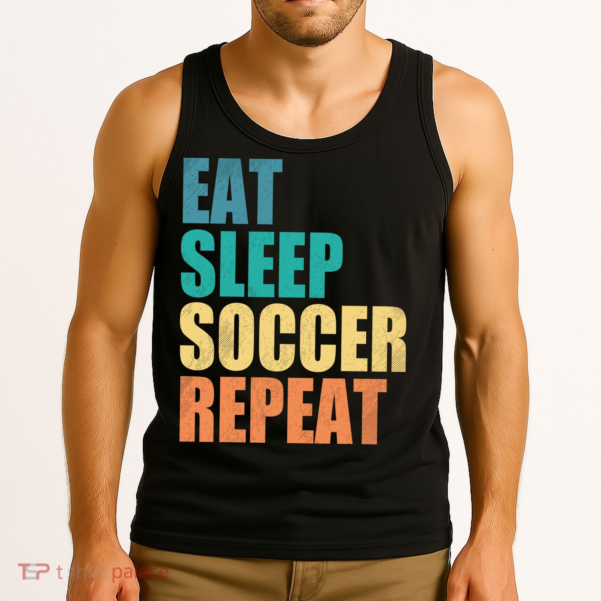 Eat Sleep Soccer Repeat Tank Top