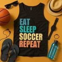 Eat Sleep Soccer Repeat Tank Top thumb 4