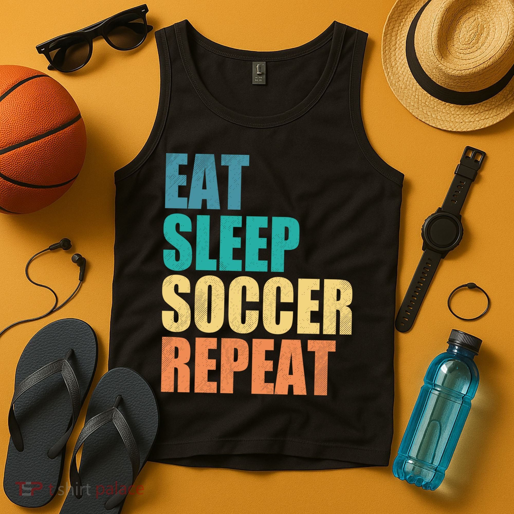 Eat Sleep Soccer Repeat Tank Top