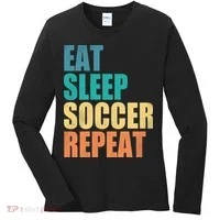 Eat Sleep Soccer Repeat Women's Long Sleeve Shirt thumb 0