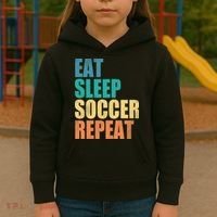 Eat Sleep Soccer Repeat Kids Hoodie thumb 3
