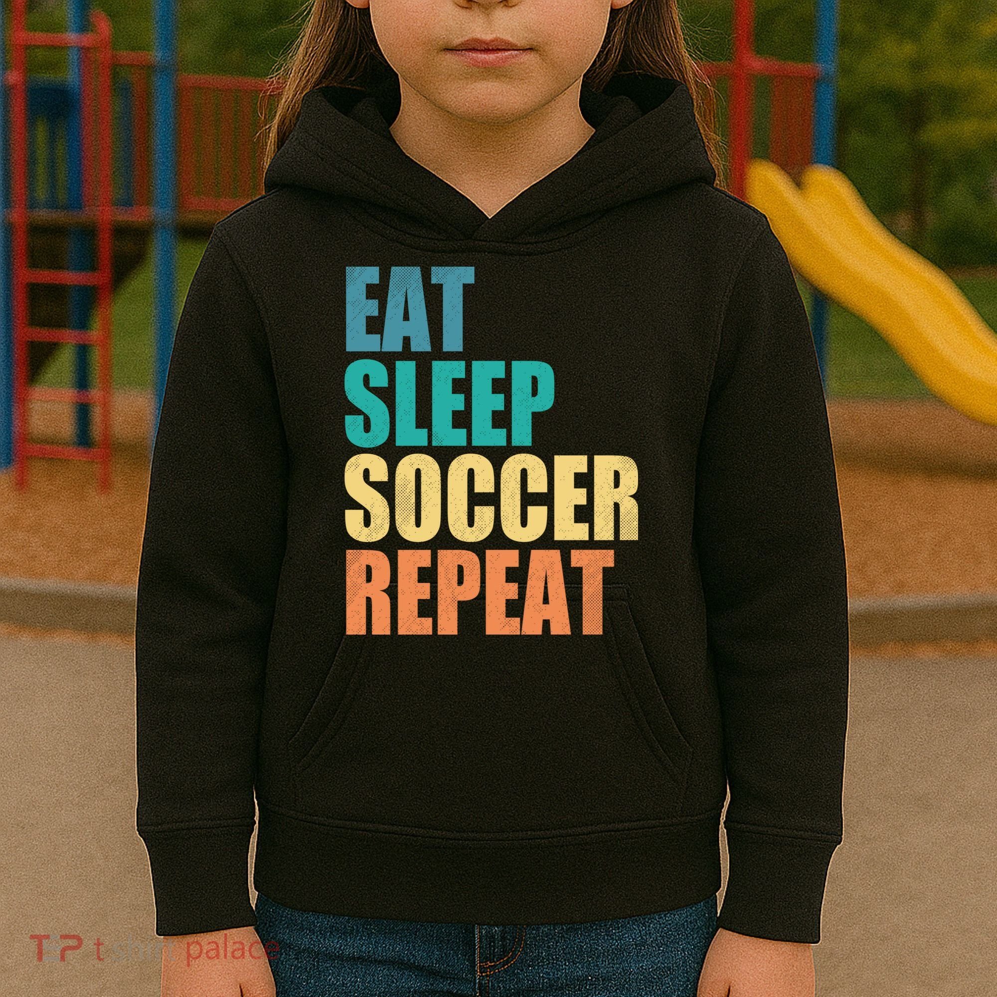 Eat Sleep Soccer Repeat Kids Hoodie