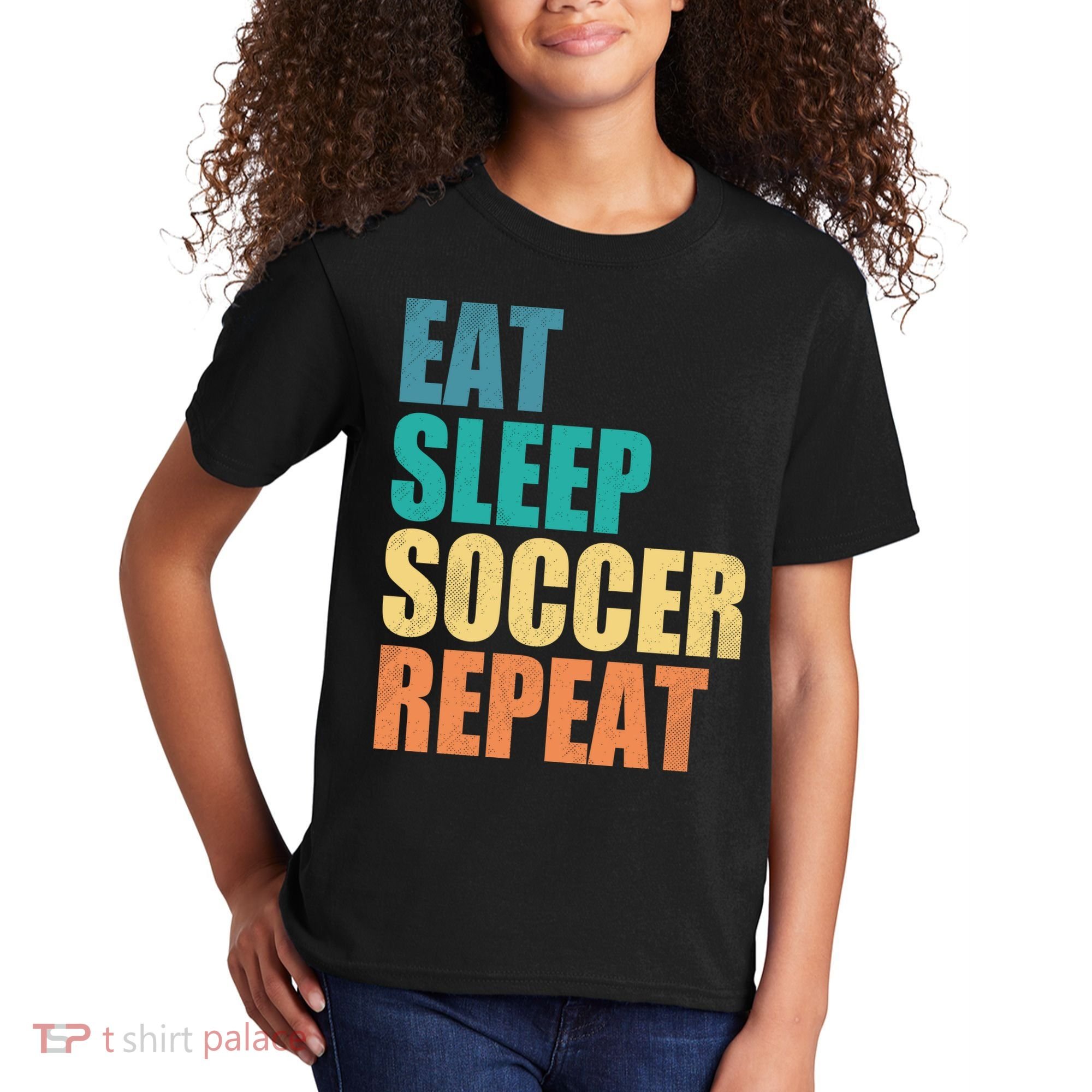 Eat Sleep Soccer Repeat Kids T-Shirt