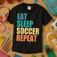Eat Sleep Soccer Repeat Kids T-Shirt thumb 3